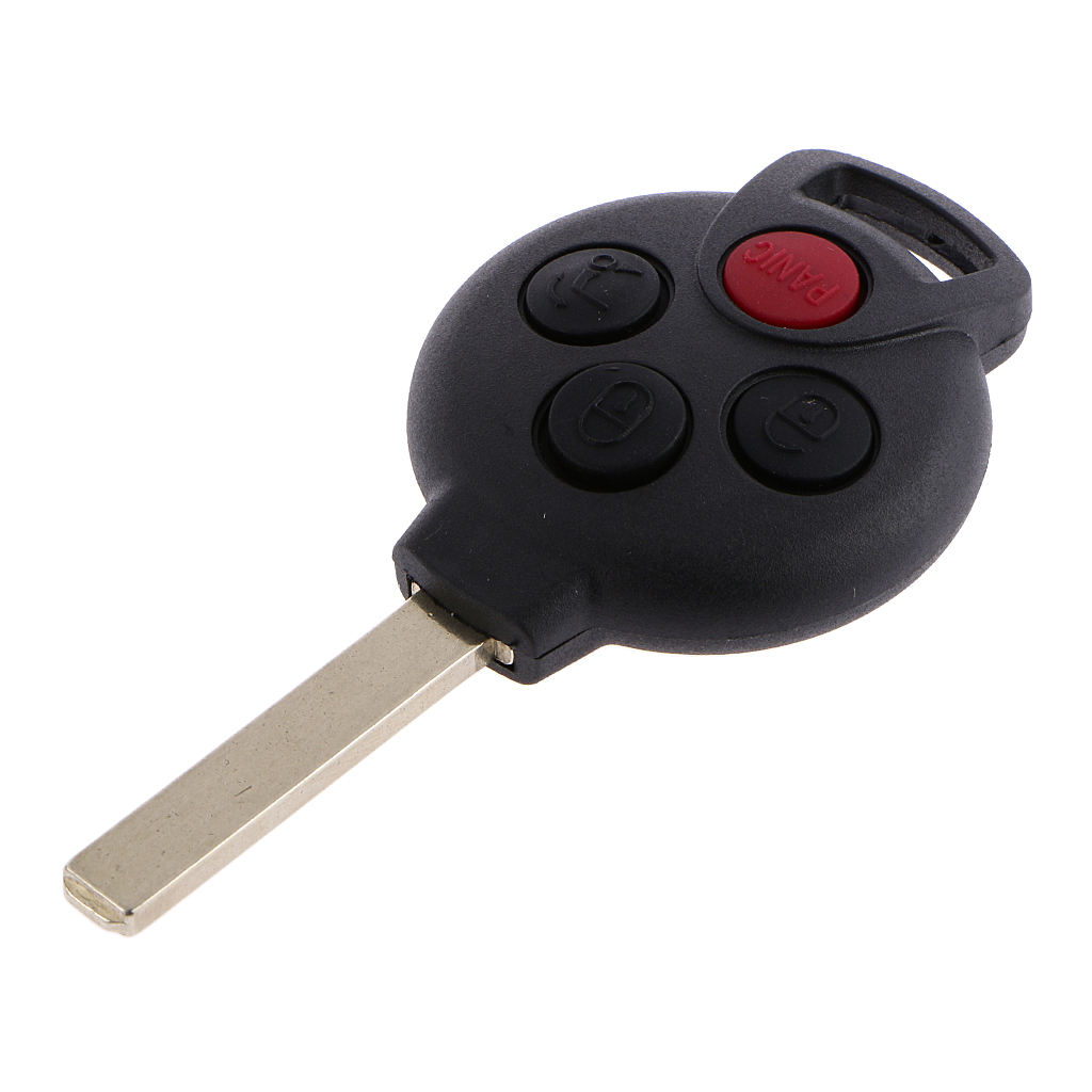 Pulsante di ricambio per portachiavi con telecomando 4 pulsanti con lama per Smart Fortwo