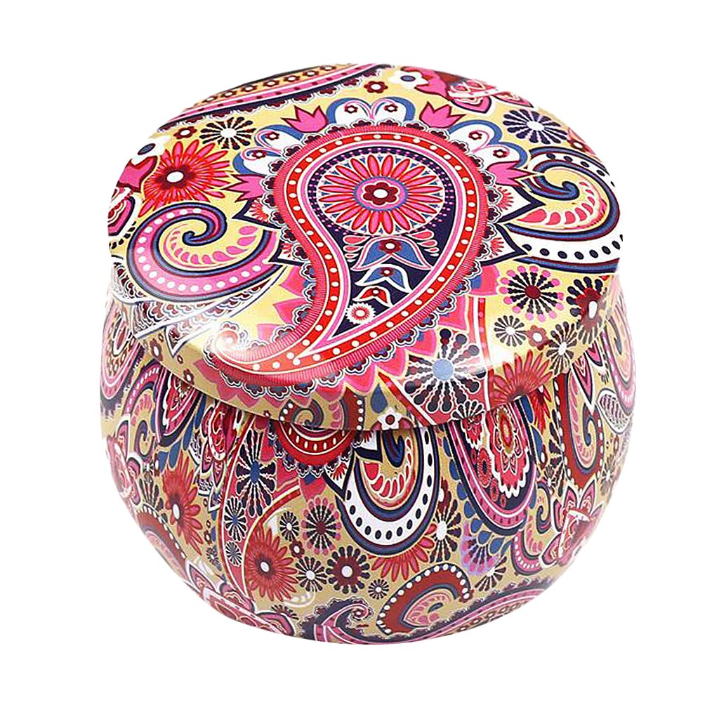 Premium Christmas Cookie Tins - Decorative Ethnic Style Cookie Tins, Extra Thick Steel - Cookie Containers for Giving: Flower