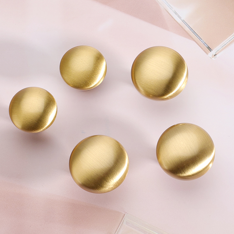 Brass Round Ball Furniture Handles Drawer Knobs Cabinet Gloden Wardrobe Door Pulls Modern Minimalist Bathroom cabinet
