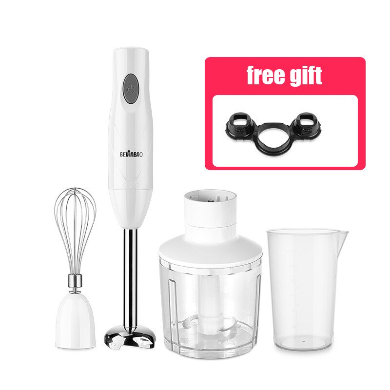 Household Electric Blender Multifunction Food Processor Mixer Portable Kitchen Whisk Beaker Juicer Milkshake Maker Blender EU: b set / UK PLUG