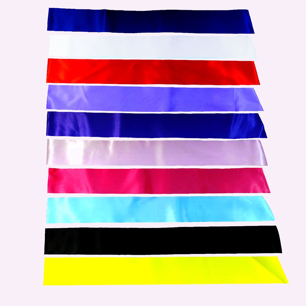 5pcs as a lot Blank ribbon plain sash 10 colors fabric Red blue white etc satin for wedding birthday baby shower DIY