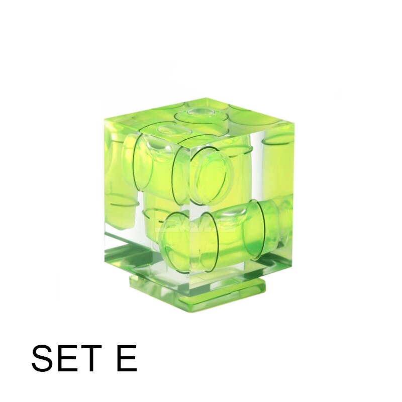 3 Axis 2 Axis Camera Level Shoe Waterpas Shoe Cover Bubble Niveau Bescherming Cap Voor Dslr Slr camera Accessoires: SET E