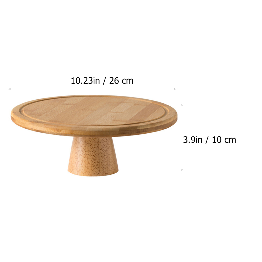 Kuchen Holz Tablett Nachtisch Container Obst Snack Anzeige Halfter Kuchen Runde Dekorative Ständer Lagerung Platte
