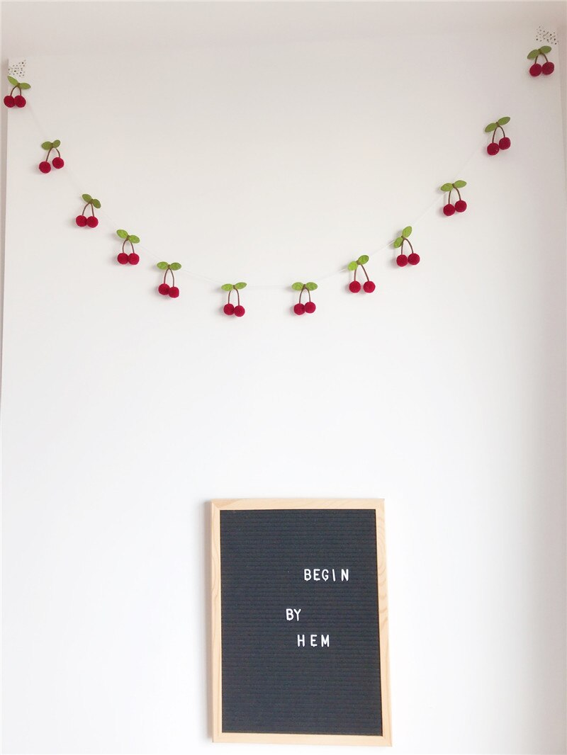 Artesanal padrão de cereja decoração do quarto bebê crianças tenda quarto decoração acessório pendurado na parede pingente para cama do bebê pára-choques