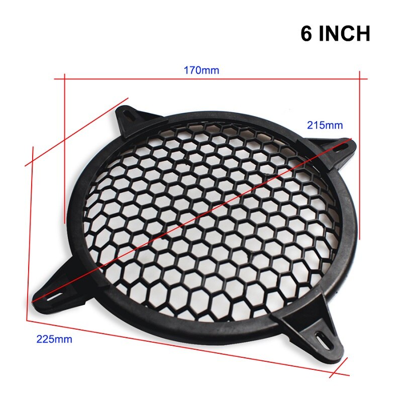 4/6/8/10/12 ZOLL Kunststoff Rahmen Bühne Sound Lautsprecher Mesh Schutz Gehäuse Netto Abdeckung lautsprecher Zubehör: 6 INCH