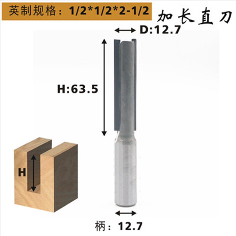 1/2" Dovetail Router Bit-1/4" Straight Shank Dovetail Joint Router Bits Woodworking cutter Tenon Cutter for Woodworking Tools: LengthenD12.7X H63.5