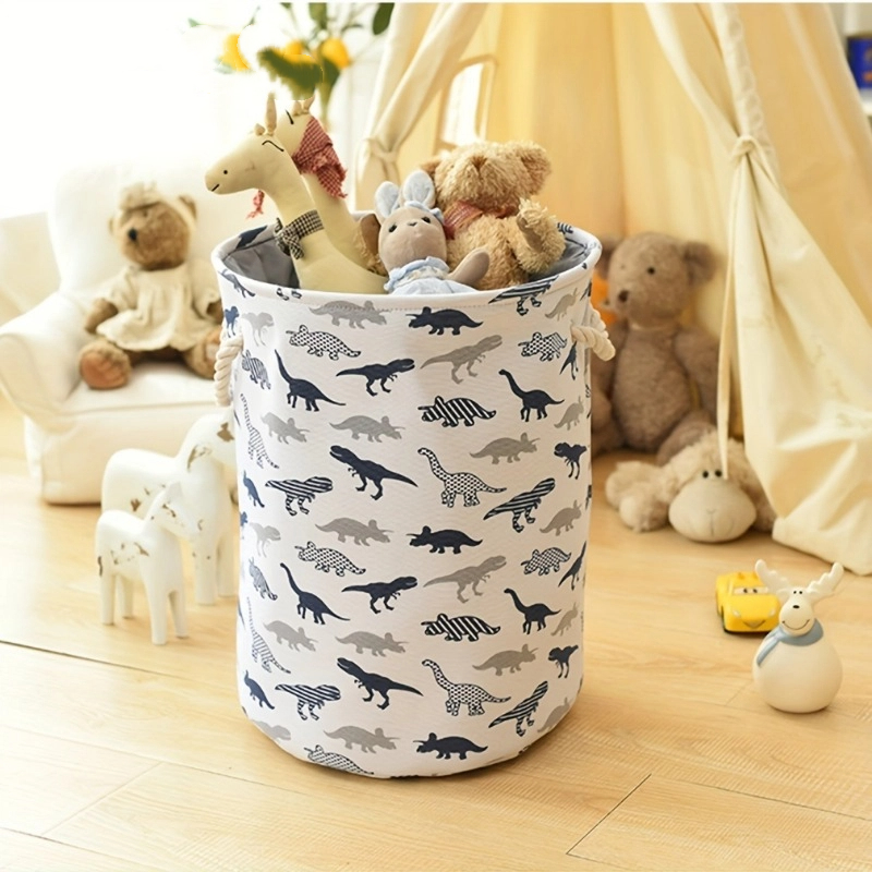 Wasmand Grote opbergmand van dikkere stof Schattig dierenontwerp Opbergbak met trekkoord Kledingmand Speelgoedmand: Brons