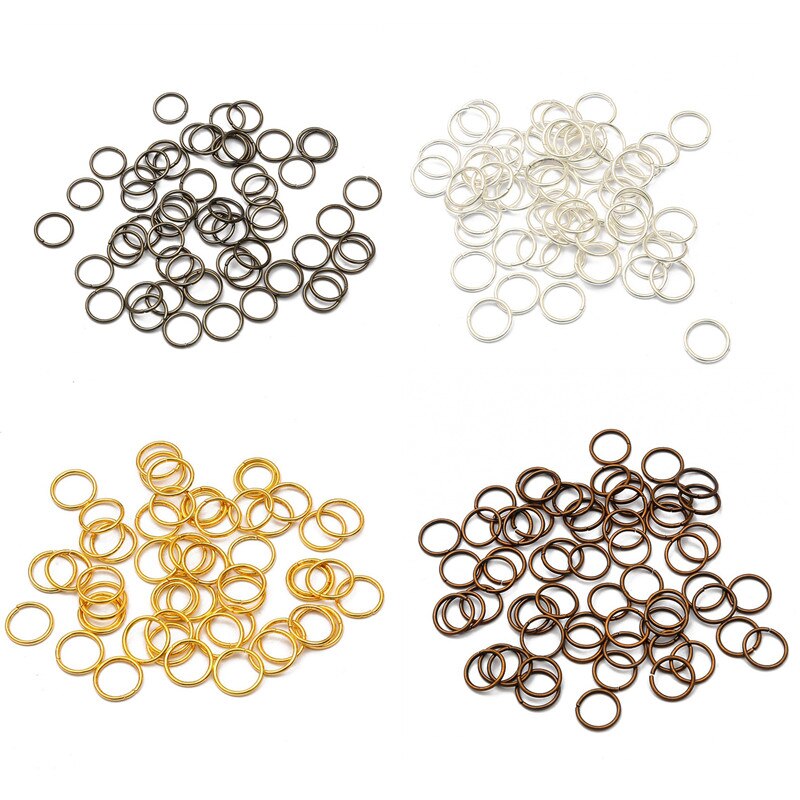 Ensemble de 200 anneaux de cheveux tressés, 0.8x8mm, petite ouverture, perle, Dreadlock, Clip, tresse pour tresses africaines, accessoires décoratifs