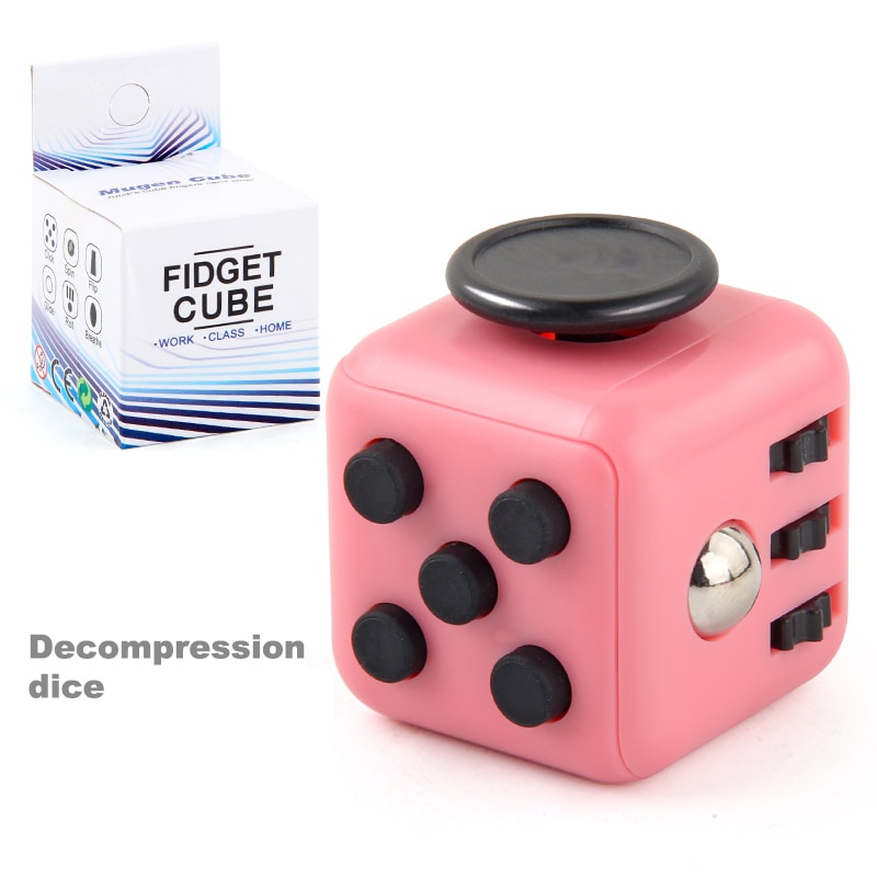 Dekompression Sieb Würfel Anti Stress Magie Finger Würfel Sensorischen Spielzeug Für Kinder Erwachsene Einfache Dimmer Autismus Stress Relief Spielzeug: Pink