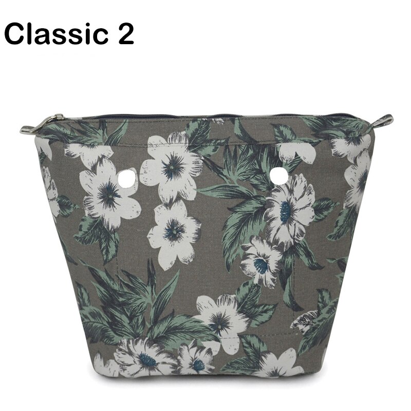 Classic Mini Zipper Pocket for Big Mini Obag Waterproof Floral Canvas Inner Pocket Inner Lining Insert for O bag: classic 2