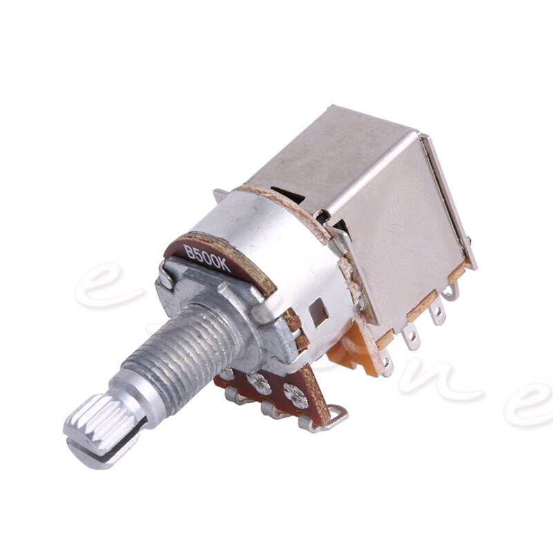 B500K Potentiometer Push Pull Switch Splined DPDT Pot Shaft18mm Electric Guitar Tone Volume Parts