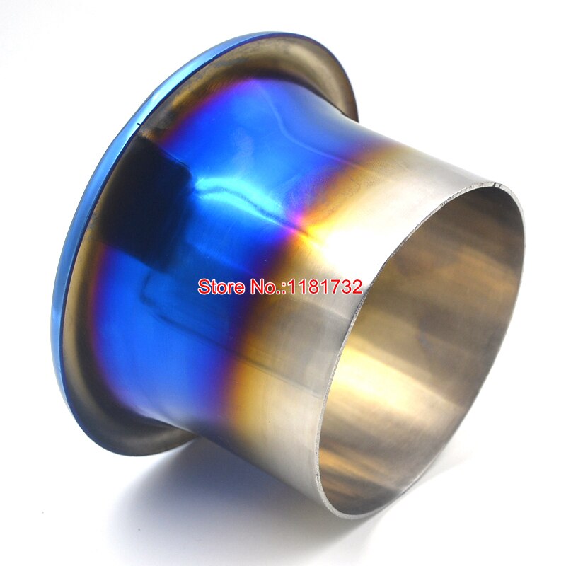 4inch Inlet Blue Tip Stainless Steel Racing Car Cold Air Compressor Intake Inlet Velocity Stack Turbo Horn Kit