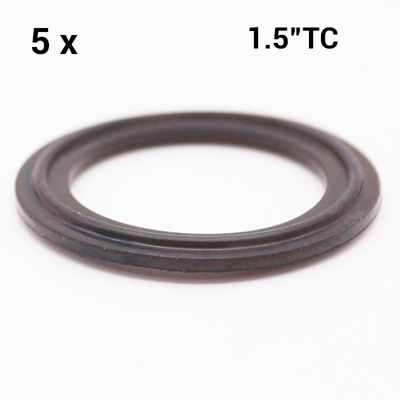 1.5" Tri-Clamp Black EPDM Gasket 5 pcs/lot Food Grade High Temperature Brewer Hardware