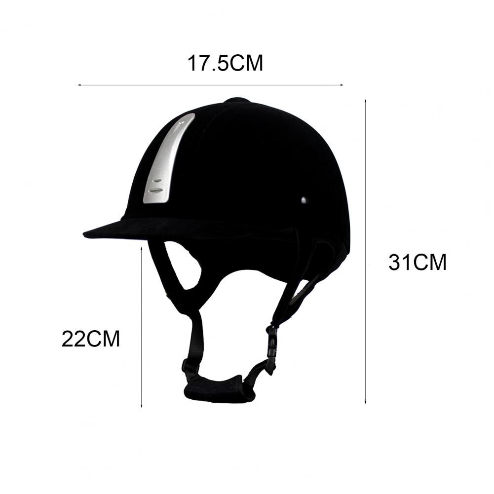 Unisex Equestrian Helmet Unisex Classic Velvet Horse Riding Helmet Horse Equipment Cycling Helmet Protection Cap