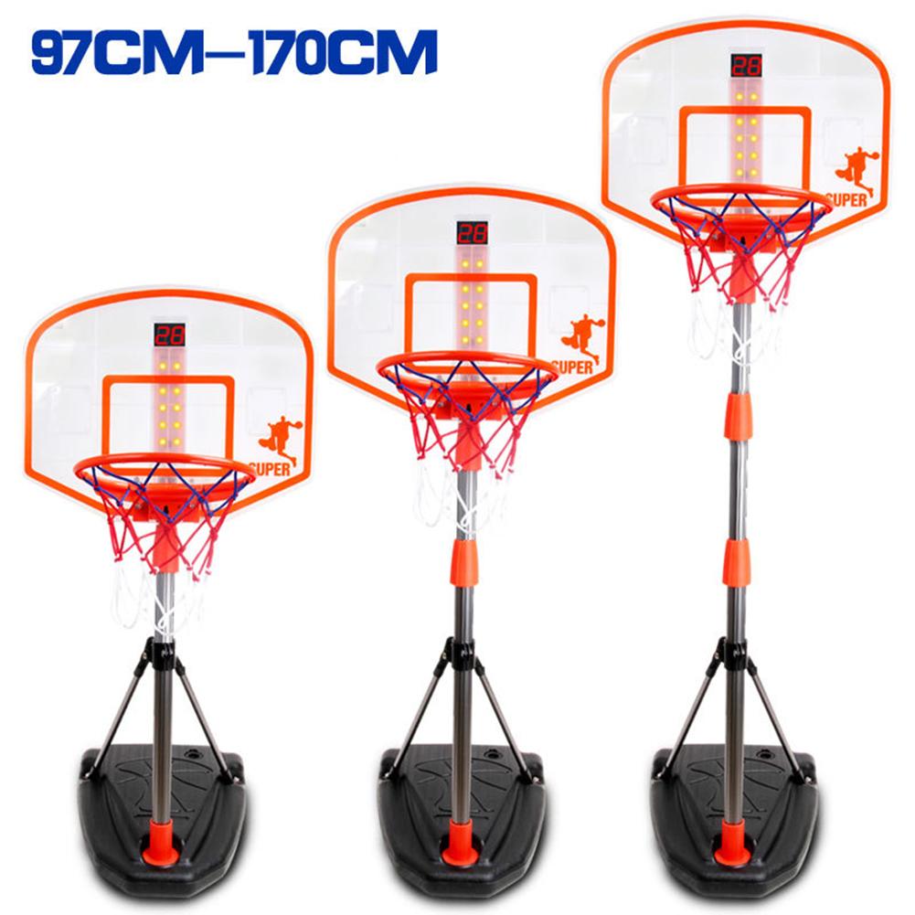 Children's Basketball Stand 97-170cm Indoor Shooting Frame Portable Height Adjustable Basketball Hoop With Scoring Equipment