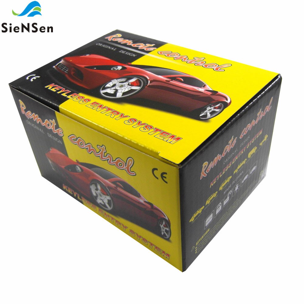 SieNSen Kit Central remoto de coche cerradura de la puerta sistema de entrada sin llave con Control remoto coche cerradura Central sistema de alarma automotriz M616-8118B