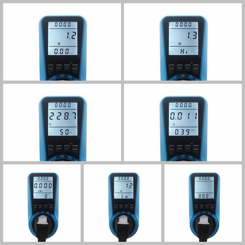 Ac Power Meter Socket Digital Wattmeter Watt Energy Meter Timer