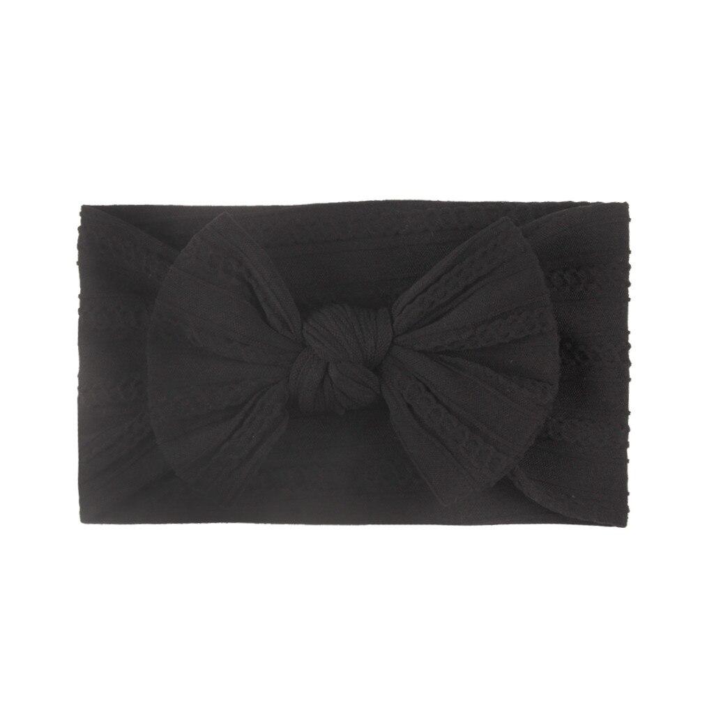 #40 Newborn Photography Baby Hair Band Kids Newborn Girls Baby Solid Headband Hair Band Bow Accessories Headwears Подарок: Q
