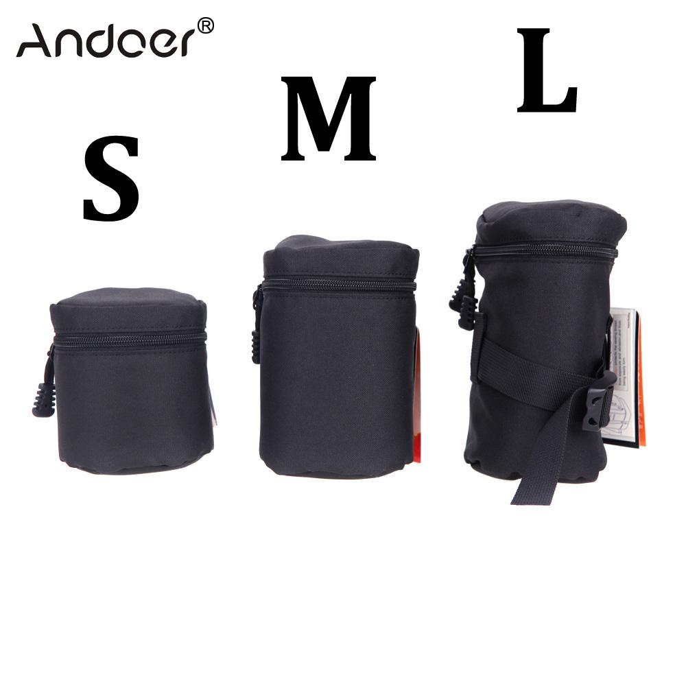 Andoer Waterdichte Padded Camera Lens Bag Case Pouch voor Canon Nikon Sony Camera Lens Bag Case Pouch Protector Maat S M L