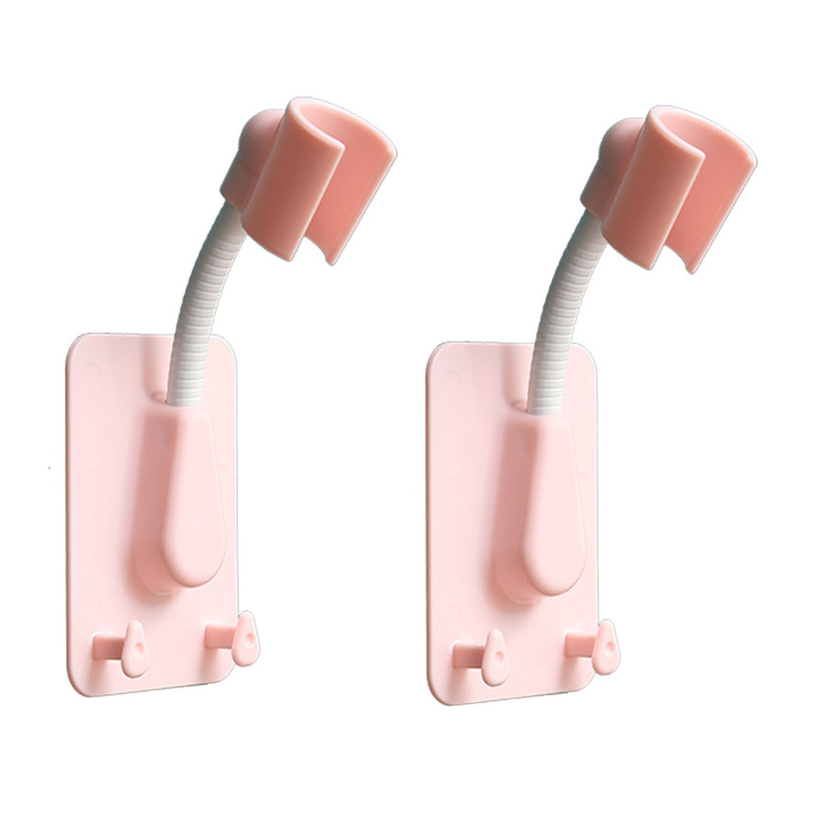 Shower Head Handset Holder Chrome Wall Mount Bathroom Universal Suction Bracket Shower Head Holder Supplies #YL10: C