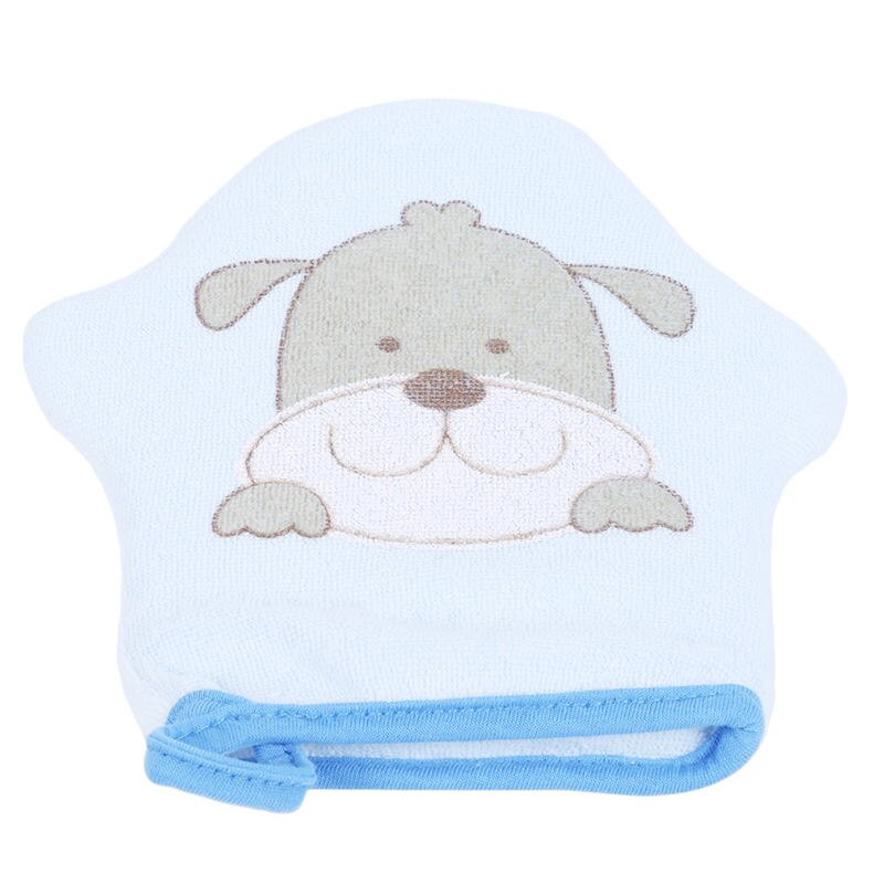 Baby Bath Sponge Cartoon Super Soft Cotton Brush Rubbing Towel Ball Bath Gloves Baby Bath Brushes: Blue