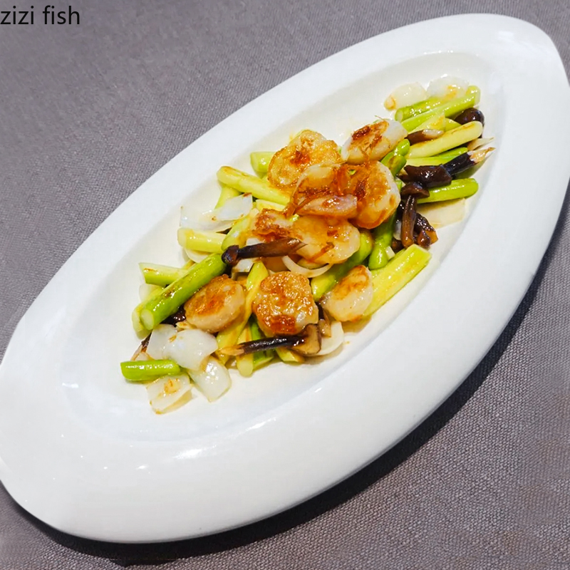 Ceramic Dinner Dish Pasta Plate Household Irregular Shaped Cutlery Steak Plates Hotel Restaurant Snack Dessert Dishes