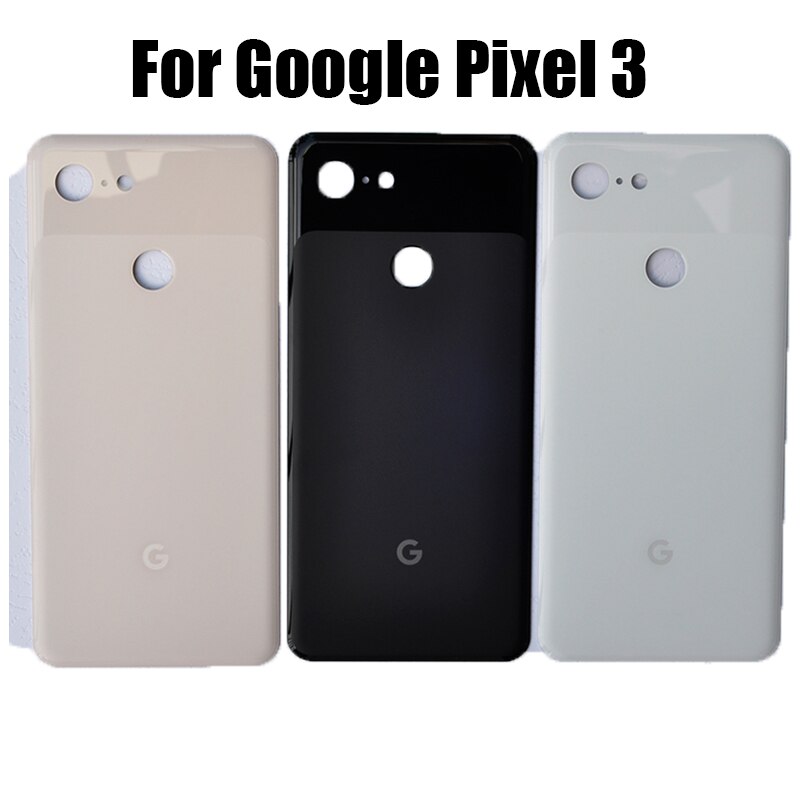 Original Schwarz Batterie Abdeckung Für Google Pixel 3 Zurück Glas Ersatz Für Google Pixel 3 Rosa Hinten Glas Panel + freies Band