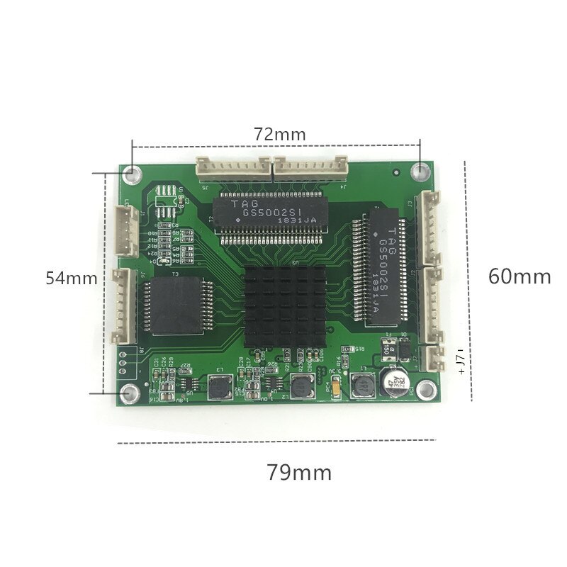 Classe Industrial mini 3/4/5 portas switch Gigabit completo para converter 10/100/1000 Mbps equipamento caixa fraco módulo de switch de rede