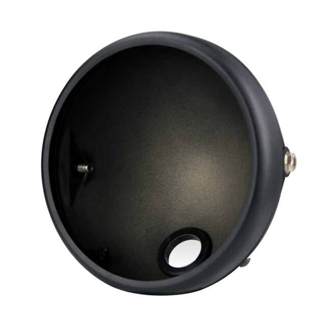 Universal 7" Led Car Motorcycle Headlight Shells 7 inch led Light Housing Bucket For KAWASAKI Honda Yamaha Chopper Cafe Racer: Matt Black