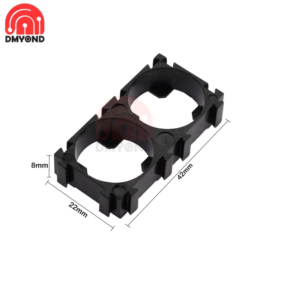 18650 Lithium Battery Holder Plastic Battery Pack Bracket Cylindrical Cell Battery Stand Cell Spacer for DIY Fixed Battery 1x2