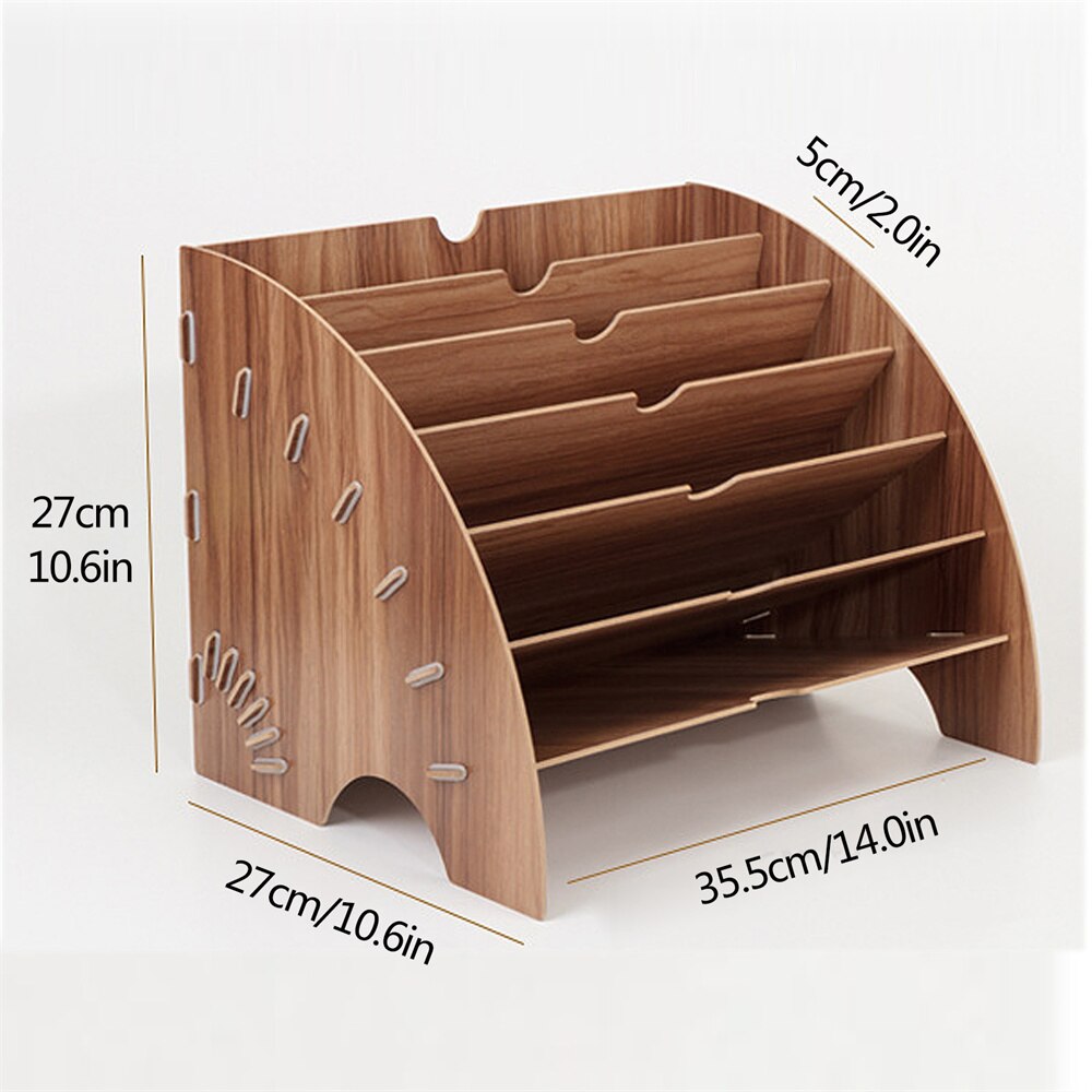 Multi-layer Standing Test Paper Tray Vertical Organizer File Rack A4 Data Storage Rack Student Office Stationery Binder Folder