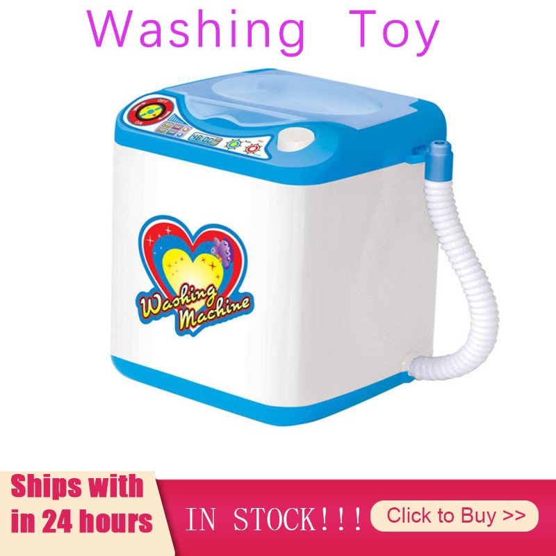 Classic Wash Toy Newest Make Up Brushes Cleaner Toy Wash Housekeeping Toys Mini Electric Washing Machine Toy