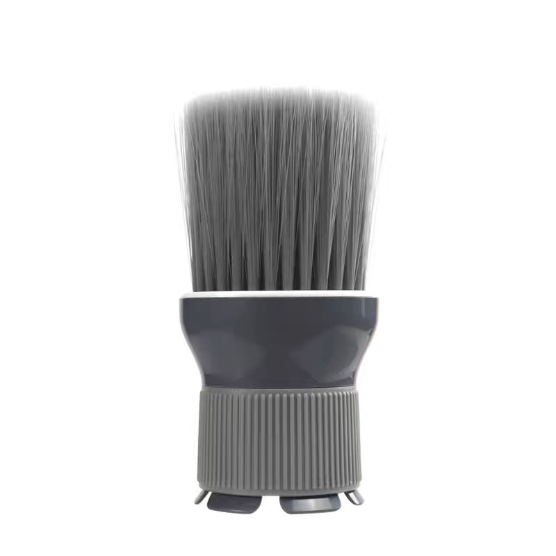 Hårtørrerbørste frisør hvirvelvind halsbørste barber klipning rengøring strimlet hårbørste hjemmefrisørsalon forsyninger: Grå
