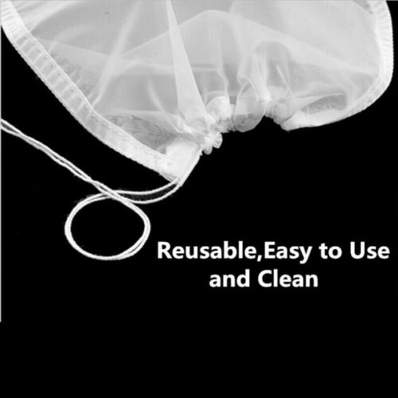 Wielokrotnego użytku duży nylonowy worek filtracyjny S M L Homebrew domowe warzenie piwo wino cydr torby tworzenie domowego napoju sznurek pasek