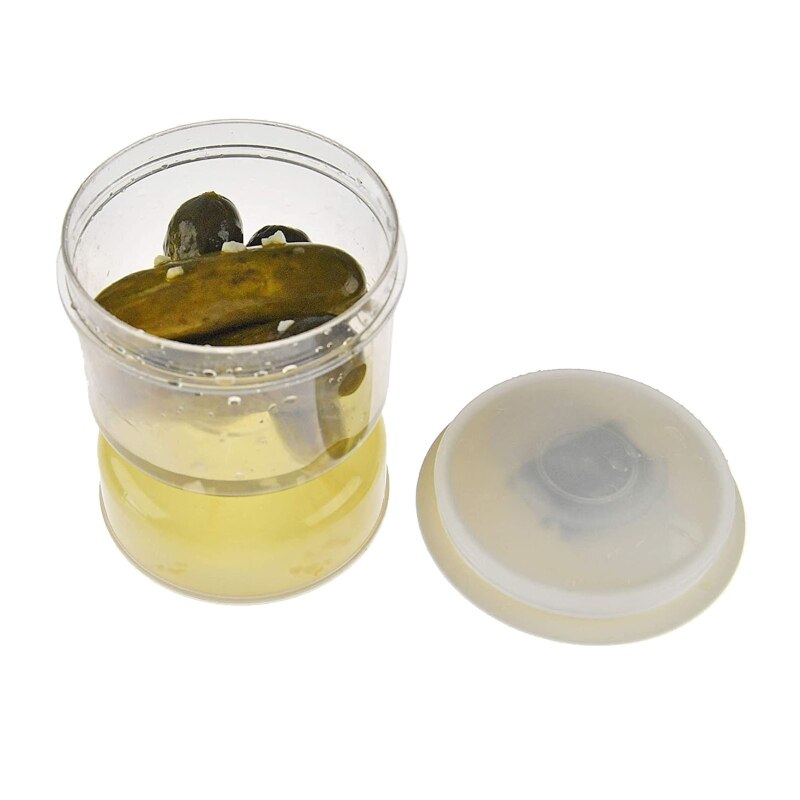 Distributeur de cornichons secs et humides, cornichons et olive, récipient en sablier pour la cuisine domestique, organisateur de séparation de jus