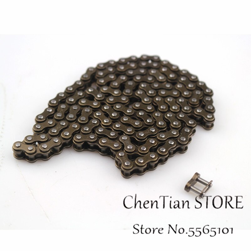 T8F chain with Spare Master Link For Mini Dirt BIKE Quad ATV 47cc 49cc Minimoto Pocket Bikes 108/116/126 links