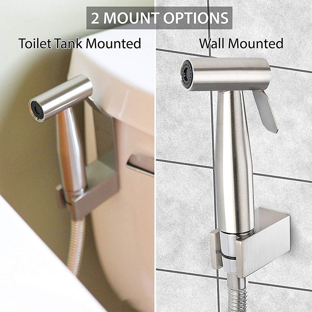 Håndholdt bidet sprøyte shattaf klut bleie toalett sprøyte rustfritt stål børstet dårlig dusj bidet sprøyte sett