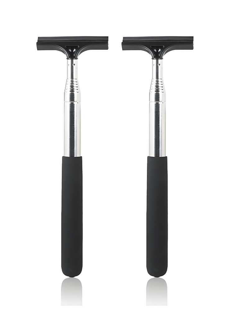 Ausziehbarer, teleskopischer Autofensterreiniger, Scheibenwischer, Waschbürste, Reinigungswerkzeug für Autoglas und Rückspiegel: WEISS