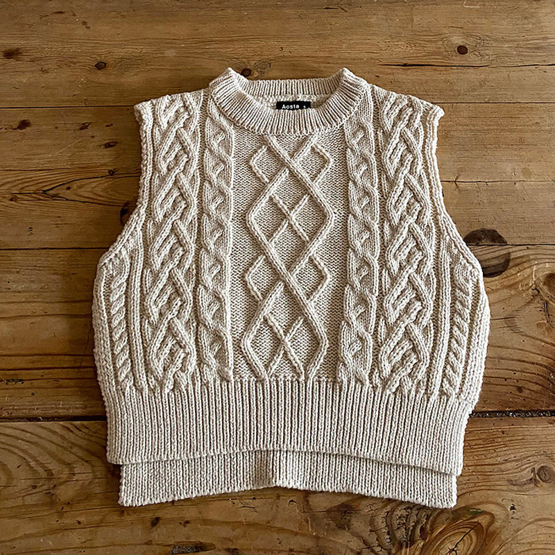 Maglione lavorato a maglia per neonato autunnale modello a torsione maglione per bambini Retro Baby Boy maglia lavorata a maglia 2021 New Toddler Girls maglione allentato 9M-3T: beige white / 24M  90cm