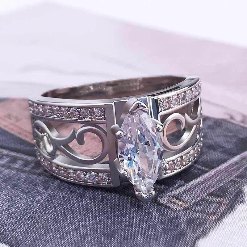 Luxe Geometric Pavé CZ Ring main image 0