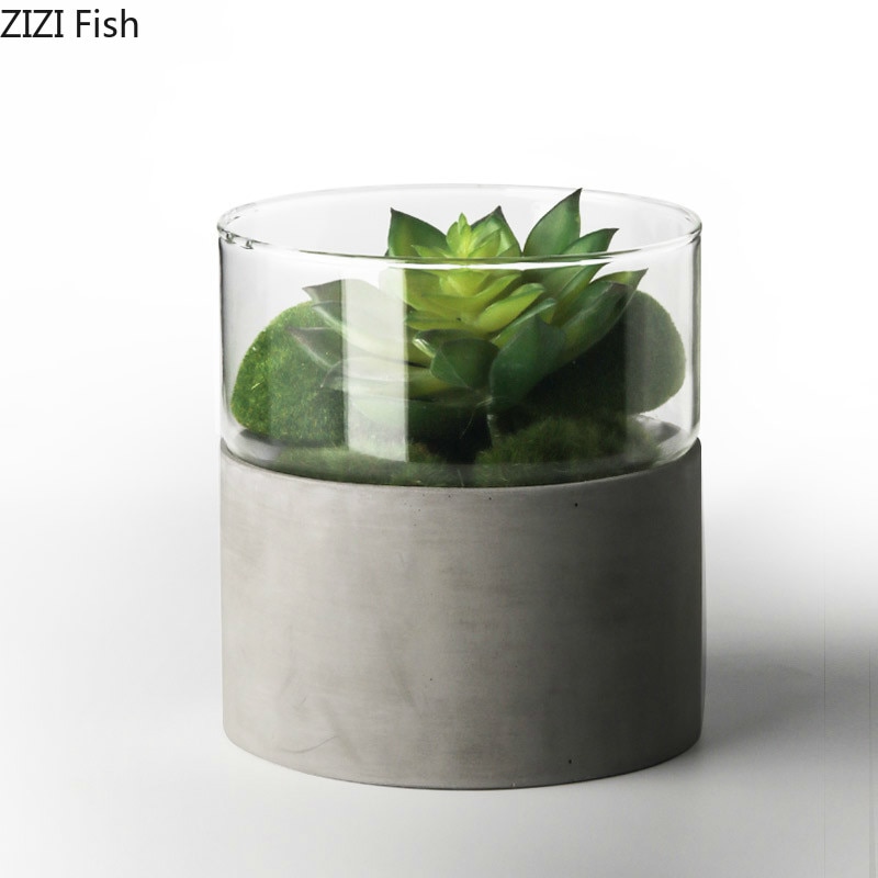 Modern Glass Vase Tabletop Vases Thydroponic Containers Flower Pot Home Decor Crafts Wedding Decoration