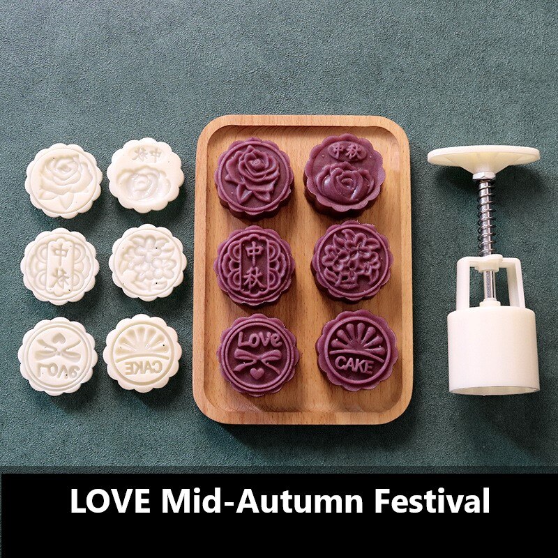12 Chinese zodiac Flower Mooncake Mold Set Mid Autumn Festival DIY Hand Pressure Fondant Moon Cake Mould Decoration Tool: 11