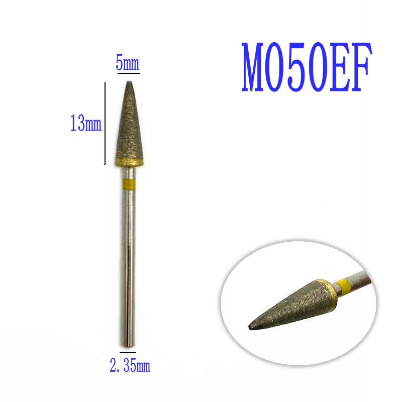 Fuly- Sintered Diamond HP Polisher Grinder for Polishing Trimming Drill 2.35mm Shank Dental HP Polishing Burs: M050EF