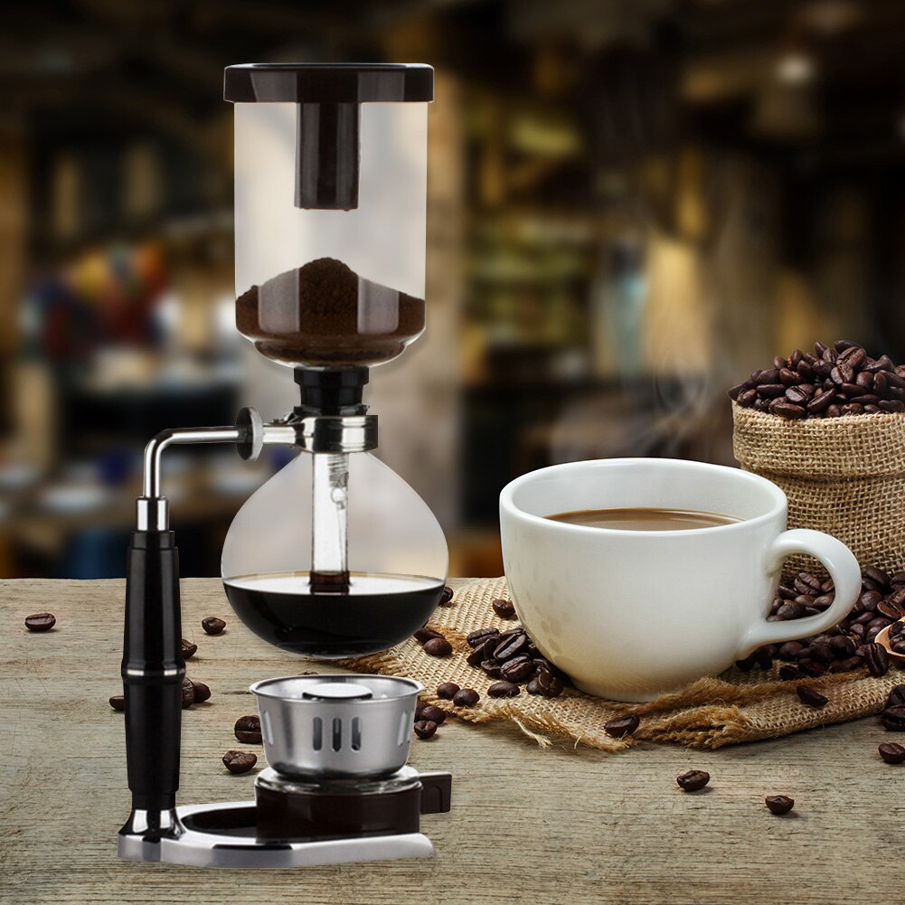 MICCK 3 Cups Syphon Pots Coffee Kettle pot Set Filter Syphon Coffee Maker Tea Siphon Heat-Resistant Household Pot