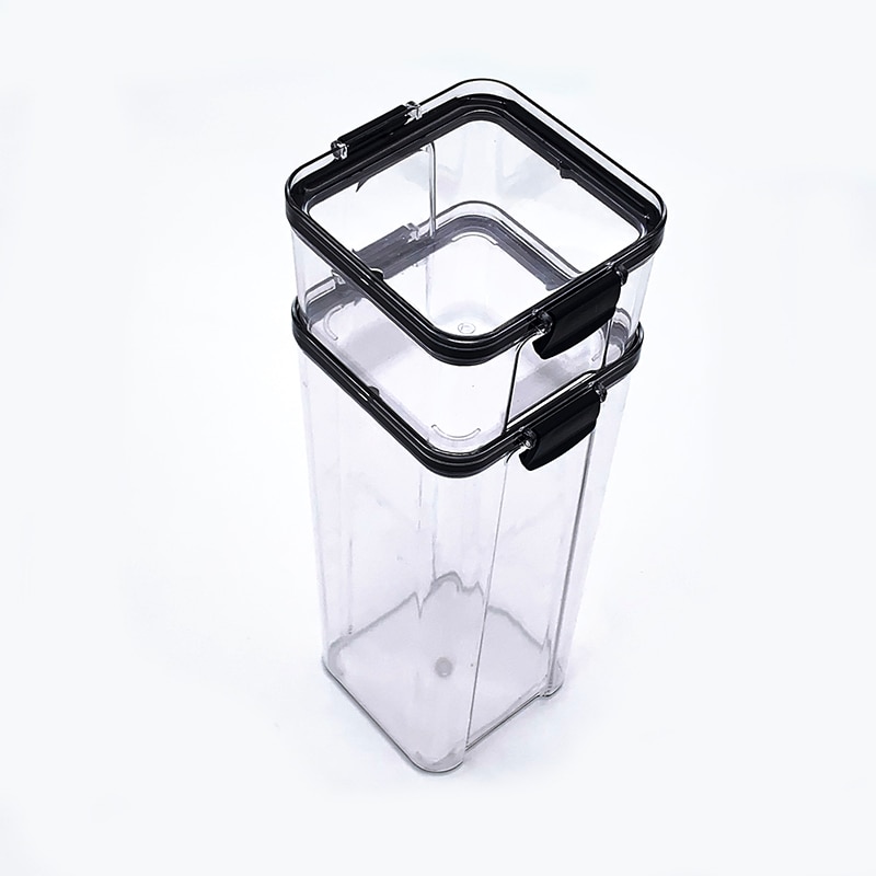 1800ml Dry Food Storage Box Food Containers Transparent Stackable Kitchen Spaghetti Noodles Sealed Tank Cans Organizers bottles