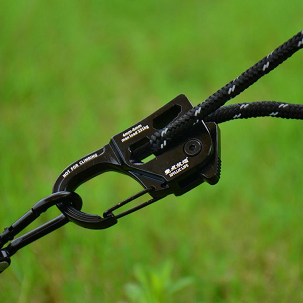 Tenditore della corda della tenda della lega di alluminio tendalino della corda del vento corda della tenda chiusura del campeggio fibbia fissa tenditore della puleggia ganci a cricchetto