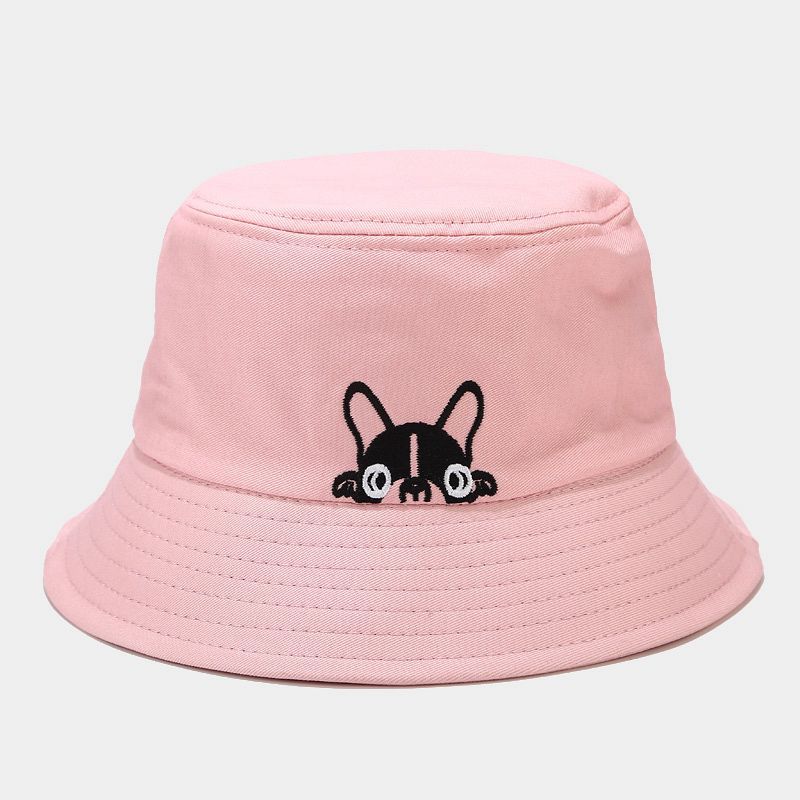 Hondenprintpatroon emmerhoed voor dames heren paar lente zomer vissershoeden koreaanse zonnehoed hiphop bob pet: 3