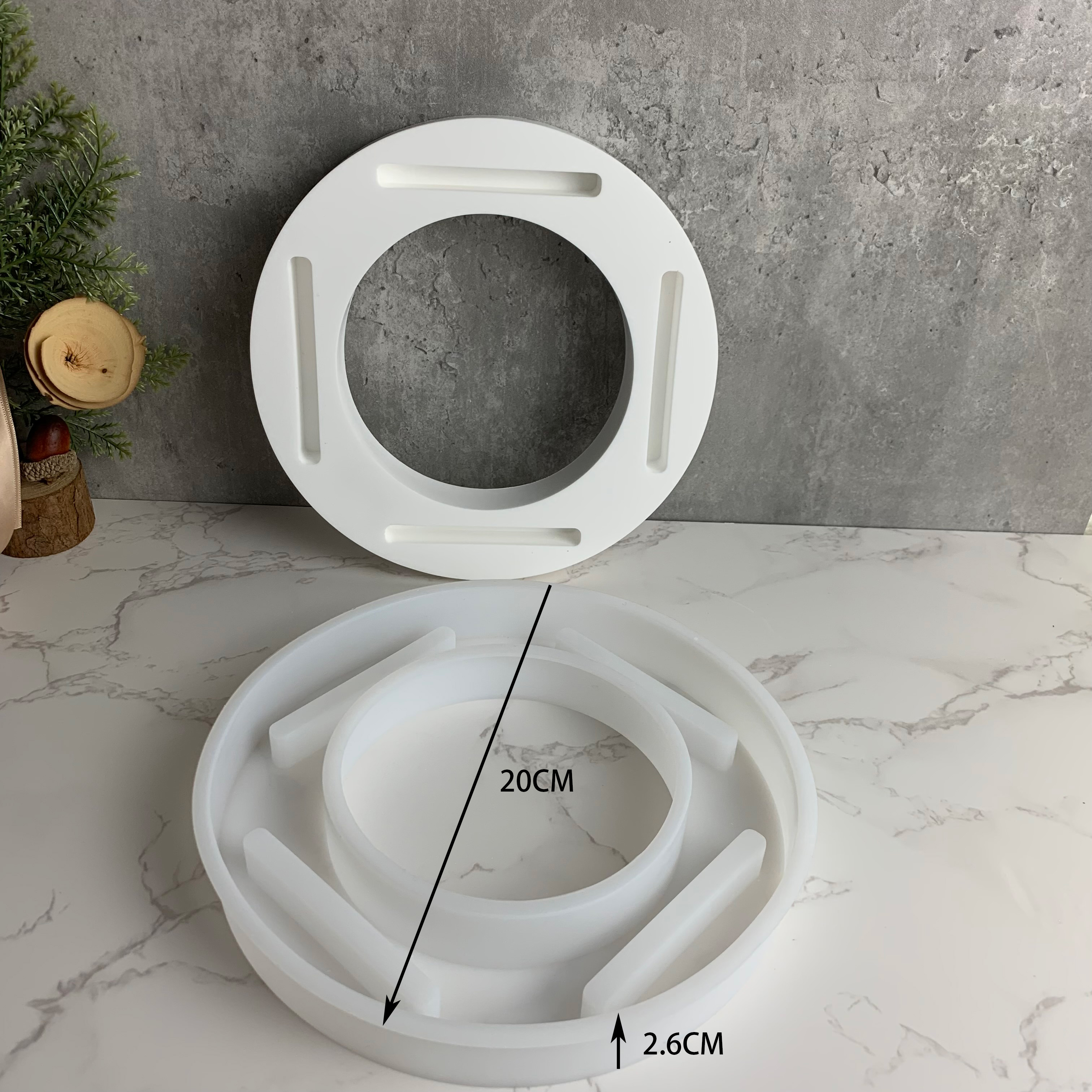 Vela de conejo hueca 3D, adornos decorativos, candelabro, molde de yeso, molde de silicona DIY, de Pascua, decoración del hogar hecha a mano: Gris oscuro