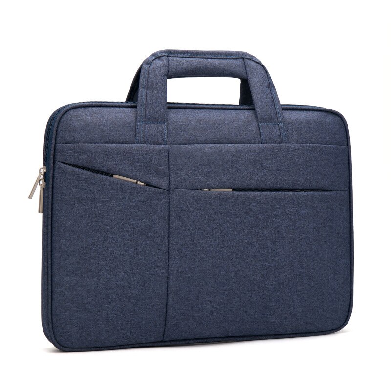 Crossten 15.6 inch Laptop Briefcase Men Women Waterproof Handbag Large Capacity Portable Thin Super slender Messenger bag: A Blue