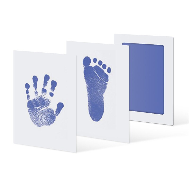 Baby Speelgoed Kussen Souvenirs Handafdruk-Kit Inkt-Voetafdruk Baby-Zorg Pasgeboren-Baby 6 Kleuren: Skyblue